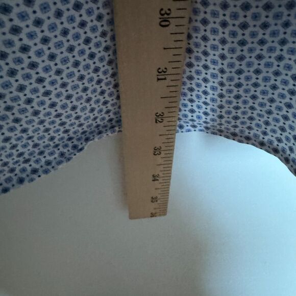 Eton Shirt Mens Large Size 16 Blue Geometric Long Sleeve Button Up Contemporary - Picture 8 of 8